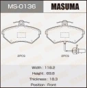 Колодки тормозные дисковые Masuma MS-0136