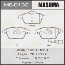 Колодки тормозные дисковые Masuma MS-0132