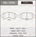 Колодки тормозные дисковые Masuma MS-1259