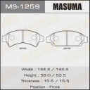 Колодки тормозные дисковые Masuma MS-1259