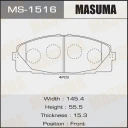 Колодки тормозные дисковые Masuma MS-1516
