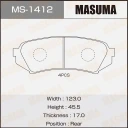Колодки тормозные дисковые Masuma MS-1412