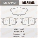 Колодки тормозные дисковые Masuma MS-9443