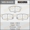 Колодки тормозные дисковые Masuma MS-9443