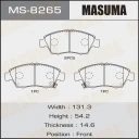 Колодки тормозные дисковые Masuma MS-8265