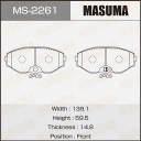 Колодки тормозные дисковые Masuma MS-2261