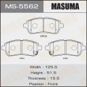 Колодки тормозные дисковые Masuma MS-5562