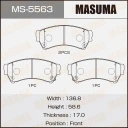 Колодки тормозные дисковые Masuma MS-5563