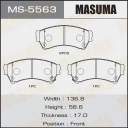 Колодки тормозные дисковые Masuma MS-5563