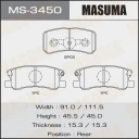 Колодки тормозные дисковые Masuma MS-3450