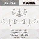 Колодки тормозные дисковые Masuma MS-3502