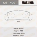 Колодки тормозные дисковые Masuma MS-1409