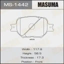Колодки тормозные дисковые Masuma MS-1442