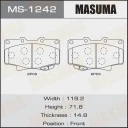 Колодки тормозные дисковые Masuma MS-1242