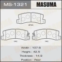 Колодки тормозные дисковые Masuma MS-1321