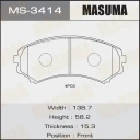 Колодки тормозные дисковые Masuma MS-3414