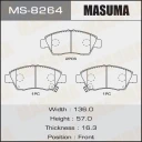 Колодки тормозные дисковые Masuma MS-8264