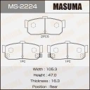 Колодки тормозные дисковые Masuma MS-2224