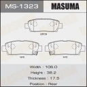 Колодки тормозные дисковые Masuma MS-1323
