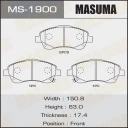 Колодки тормозные дисковые Masuma MS-1900