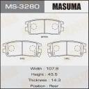 Колодки тормозные дисковые Masuma MS-3280