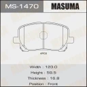 Колодки тормозные дисковые Masuma MS-1470