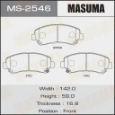 Колодки тормозные дисковые Masuma MS-2546