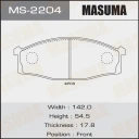 Колодки тормозные дисковые Masuma MS-2204