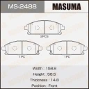 Колодки тормозные дисковые Masuma MS-2488