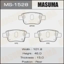 Колодки тормозные дисковые Masuma MS-1528