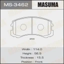 Колодки тормозные дисковые Masuma MS-3462