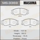 Колодки тормозные дисковые Masuma MS-3369