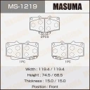 Колодки тормозные дисковые Masuma MS-1219