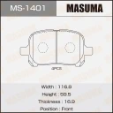 Колодки тормозные дисковые Masuma MS-1401