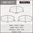 Колодки тормозные дисковые Masuma MS-1217