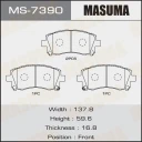 Колодки тормозные дисковые Masuma MS-7390
