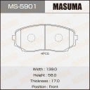 Колодки тормозные дисковые Masuma MS-5901