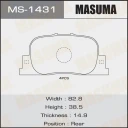 Колодки тормозные дисковые Masuma MS-1431