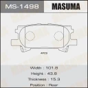 Колодки тормозные дисковые Masuma MS-1498