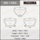 Колодки тормозные дисковые Masuma MS-1454