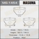 Колодки тормозные дисковые Masuma MS-1454