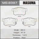 Колодки тормозные дисковые Masuma MS-8397
