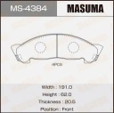 Колодки тормозные дисковые Masuma MS-4384
