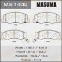 Колодки тормозные дисковые Masuma MS-1405