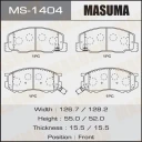 Колодки тормозные дисковые Masuma MS-1404