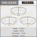 Колодки тормозные дисковые Masuma MS-3349