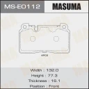 Колодки тормозные дисковые Masuma MS-E0112