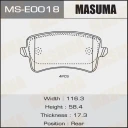 Колодки тормозные дисковые Masuma MS-E0018