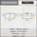 Колодки тормозные дисковые Masuma MS-E0206