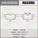 Колодки тормозные дисковые Masuma MS-E0208